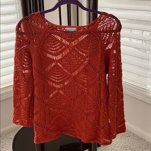 Chico’s sweater top sz 1 cotton and nylon